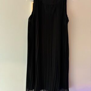 Boden US 🇺🇸 sz6R Black Accordion pleated lined chiffon Midi Dress